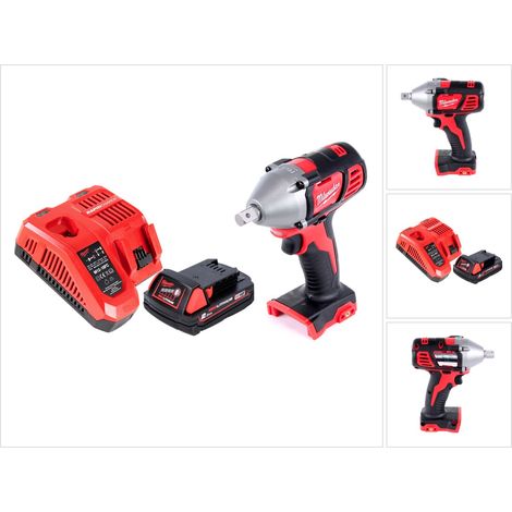 Atornillador de impacto a batería Milwaukee M18 BIW12-201FC 18 V 240 Nm 1/2" + 1 batería de 2,0 Ah + cargador (1/5)