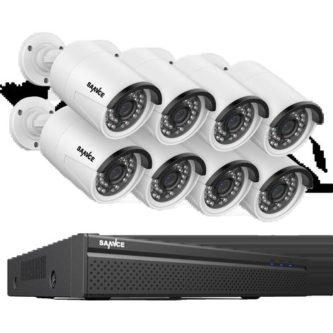 Système de Caméra de Sécurité, Résolution 8MP, Vision Nocturne jusqu'à 30m, Aucun, 8CH 8Pcs 5MP (1/2)