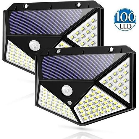 Applique murale solaire - 2 Park - 100 LED - 1000 lumens - IP65 - Résistante à l\'eau-Ywey (1/4)