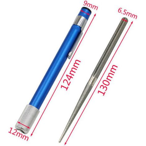 Stylo Aiguiser - Pointe Diamant - Rétractable - Pour Couteaux À Dents Et Couteaux En U - Lot De 2 (1/5)