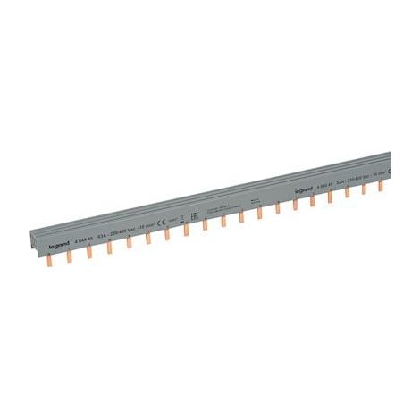 Peigne d'alimentation tétrapolaire HX³ traditionnel pour bornes à vis - longueur 56 modules maximum 14 appareils - 404945 - LEGRAND
