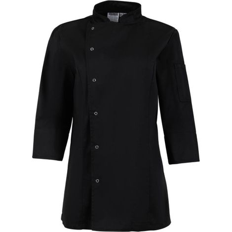 Veste de cuisinier femme ajustée Whites noire taille M