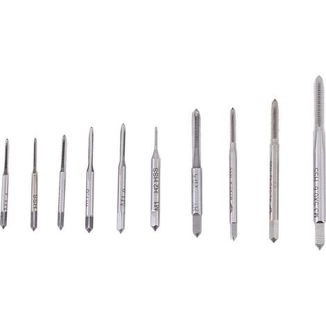M1 à M3.5 Tarauds à filetage machine, Poinçon Spirale Taraudage Fraise à Noyer Titane Conique Cylindrique Trois Taillants 10 Types de Norme M1 M1.2 M1.4 M1.6 M1.7 M1.8 M2 M2.5 M3 M (1/5)