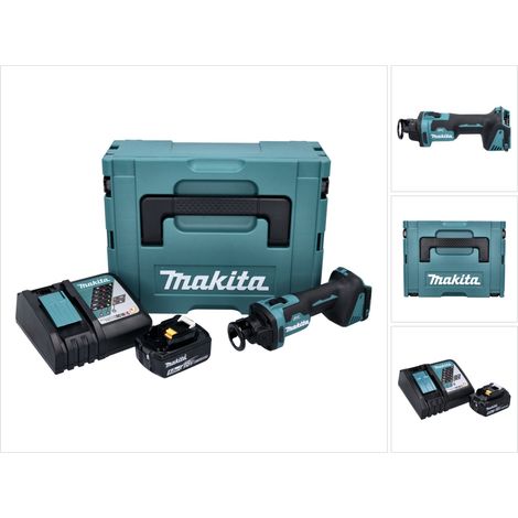 Makita DCO 181 RT1J Akku Rotationsschneider 18 V 32000 U/min Brushless + 1x Akku 5,0 Ah + Ladegerät + Makpac