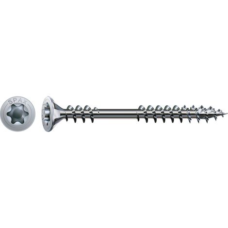 SPAX Verlegeschraube, 4,5 x 60 mm, 500 Stück, Fixiergewinde, Senkkopf, T-STAR plus T20, 4CUT, WIROX - 0541010450605 (1/5)