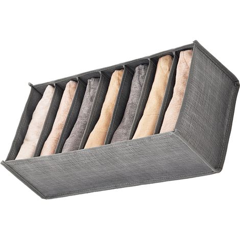 Organisateur de tiroir à vêtements multifonctionnel avec séparateurs pour sous-vêtements et pantalons, boîte de rangement pour placard et chambre (1/5)
