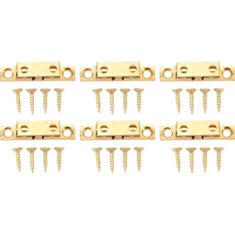 Lot de 6 loquets à bille en cuivre – Type clip – Longueur 60 mm – Système de fermeture pour portes d’armoire (1/5)