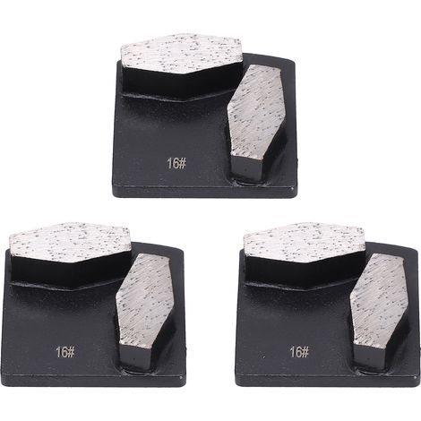 Set mit 3 Diamant-Schwalbenschwanz-Betonbohrern, aggressive Diamantform, Schwarz, Körnung 16 (1/5)
