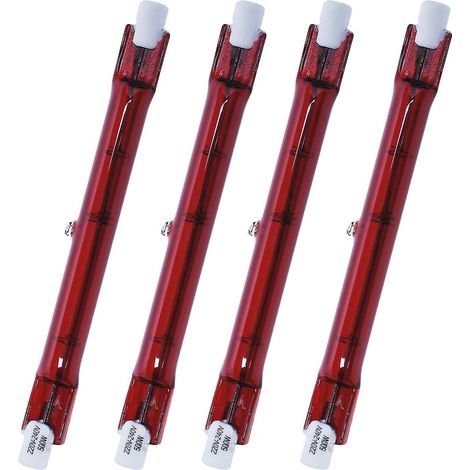 Ampoule halogène rubis 500 W compatible avec le chauffage de jardin Heatmaster R7 - lot de 4 (1/4)