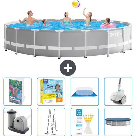 Prism Frame Pool Rund - 610x132 cm - 9-teilig S544