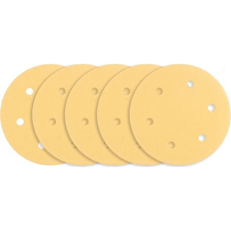 Klett-Schleifpapier 225 mm, K120, 5 Stück, mit 6 Löchern für Schleifmaschinen 59G264, 59G265 (1/5)
