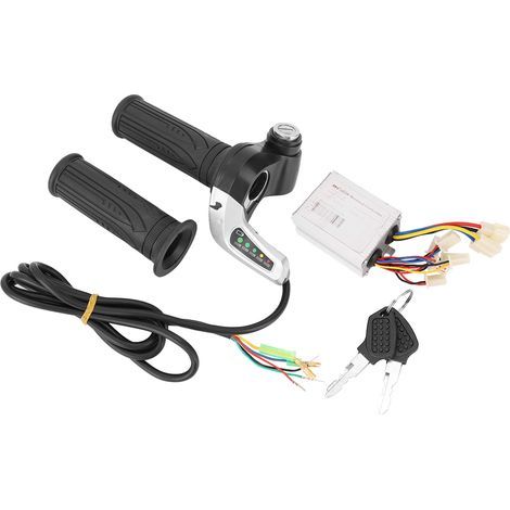 Contrôleur balayé de Scooter,kit de contrôleur de Vitesse balayé par Moteur électrique de vélo de 48V 500W LED avec la poignée de Papillon de Serrure (1/5)