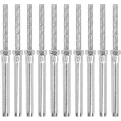 10-teiliges Set Gewindepressschrauben aus Edelstahl für Kabelgeländer, Pressschrauben-Set M5 2,5 mm/0,1 Zoll