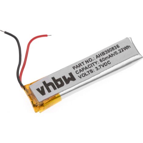 vhbw Battery compatible with Plantronics Voyager Legend Wireless Headset Headphones (60 mAh, 3.7 V, Li-polymer)