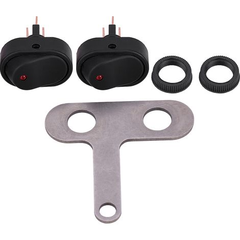 GARRYFIZH Phare avant LED 12 V pour moto/scooter avec interrupteur marche/arrêt et indicateur rouge (type B)