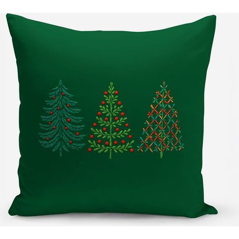 Weihnachtlicher rechteckiger Kissenbezug aus Polyester, dekoriert Klaffen (1/2)