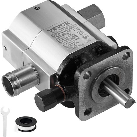 Pompe hydraulique pour fendeuse de bûches, 13 GPM, 2 étages 3000 PSI, entrée 1'', sortie 1/2'' NPT, 3600 tr/min, pompe à engrenages hydraulique en aluminium, pour petit moteur, chasse-neige (1/5)