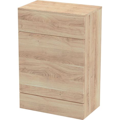 Alrewas Contemporary Floor Standing WC Unit, Bleached Oak, 600mm