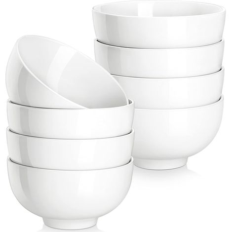 8 Bol Petit Dejeuner en Porcelaine,300ml Bols à Céréales, Ø11,5cm (1/5)