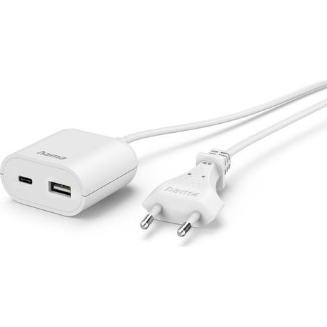 Hama USB-Netzteil 1,9m Kabel, 1x USB-A, 1x USB-C, 3,5A