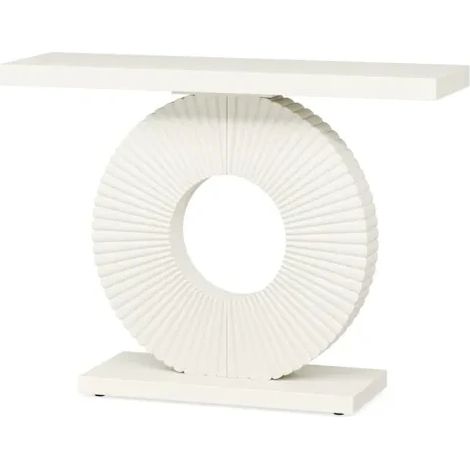 Mesa Consola Blanca de MDF y Metal 100 x 30 x 79 cm MODENUIT (1/5)