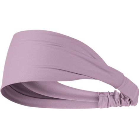 Diadema deportiva suave y ajustable, color morado oscuro, con volantes elásticos que absorben el sudor, ideal para yoga. (1/2)