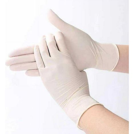 Gants Nitrile Jetables 100 pièces Taille Universelle, Sans Latex, Pour Laboratoire, Jardinage, Ménage et Nettoyage, Lot de 100