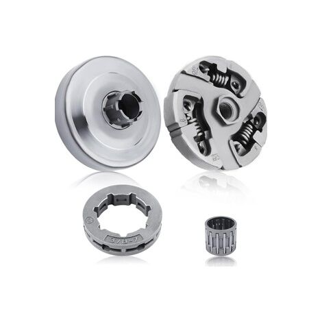 Kit embrayage compatible Husqvarna 181 281 288XP 394 395 – Plateau passif et pignon de chaîne – Pour tronçonneuse