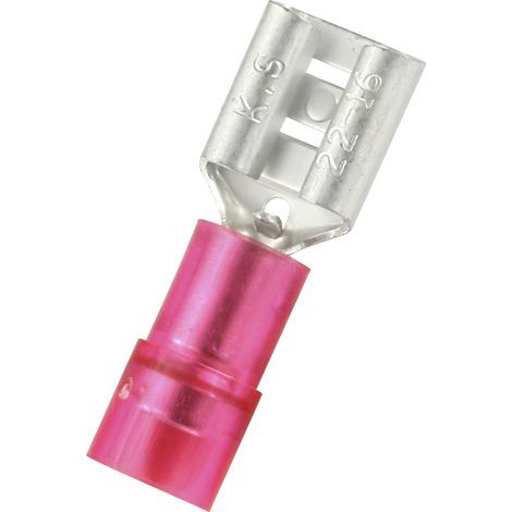 Cosse faston RS PRO, 0,5  1,5 mm2, 22  16 AWG, Isolé, Rouge