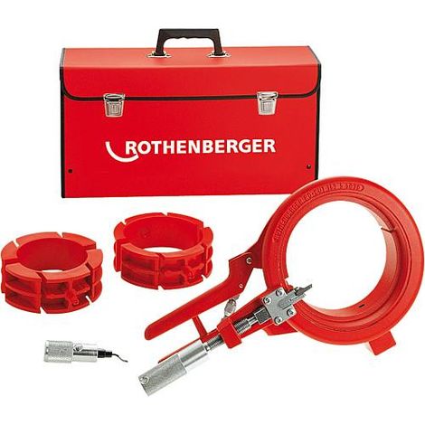 Coupe-tube ROTHENBERGER ROCUT 110 pour tuyaux plastiques 50-75-110mm – Système de coupe et chanfreinage – Précision optimale (1/4)
