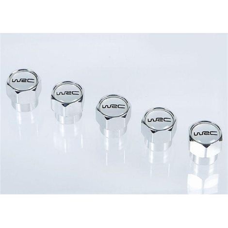 WRC 5 Bouchons de Valve Aluminium Blanc