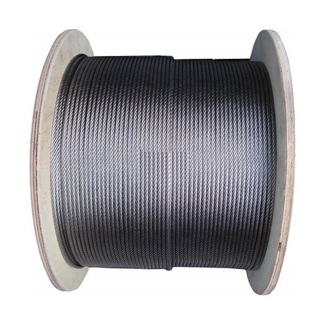 Câble en acier inox 3 mm - 1 m - Résistant aux intempéries - Idéal pompes profondes (1/5)