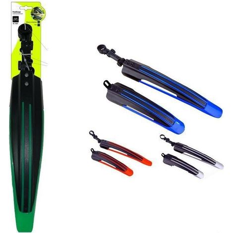 Trade Shop - SET 2 STÜCKE PVC VORNE HINTEN UNIVERSAL KOTFLÜGEL FÜR FAHRRAD XC1683 -