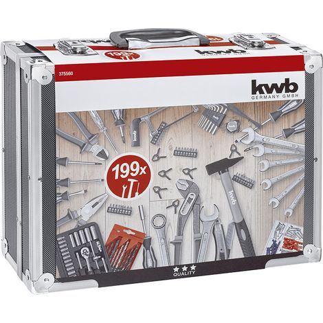 Werkzeugkasten kwb 199 Teile Aluminium Koffer 6,56 kg (1/5)