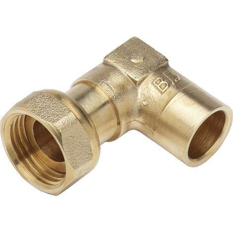 Raccord gaz coudé 90° Banides 1/2" (14 mm) avec joint plat JPG - 291612