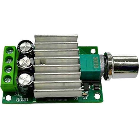 Contrôleur de vitesse PWM pour moteur CC 12 V/24 V 10 A (régulateur de vitesse réglable - Photo couleur) (1/5)