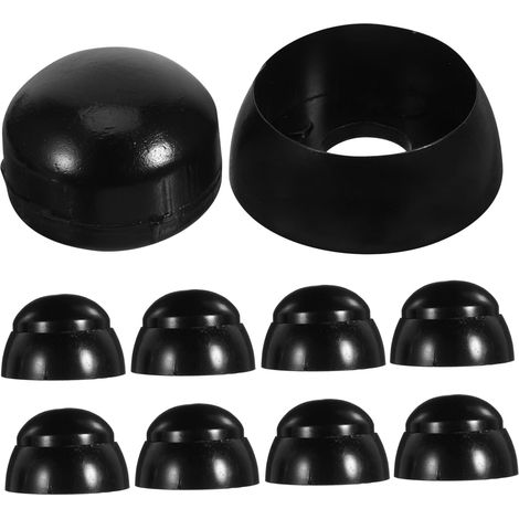 10 Black Plastic Protective Caps for Nuts and Bolts, for Boys' and Girls' Play Structures, Easy Installation (1/5)