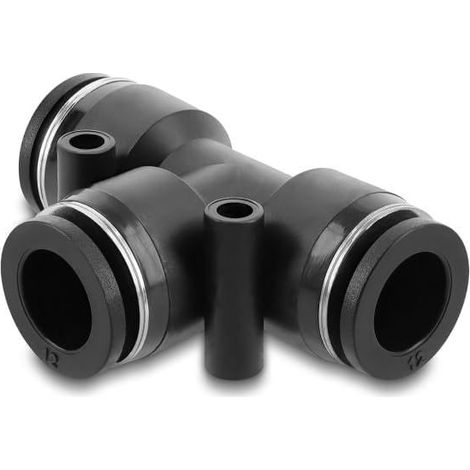 DELOCK RACCORD PNEUMATIQUE 12 MM AVEC DEUX TROUS DE FIXATION EN FORME DE T 60751