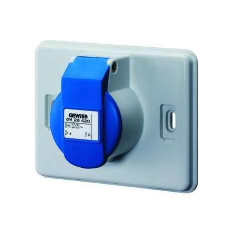PRISE IEC309 2P+T16A220V IP44 ENCASTR. GEWISS GW26420