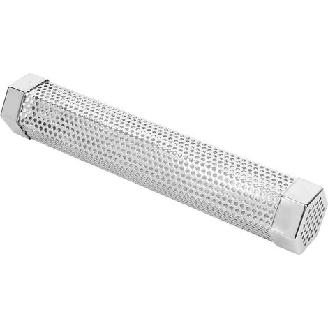 Tube à fumer hexagonal en acier inoxydable de 30 cm (12 pouces) avec crochet pour brosse (1/5)