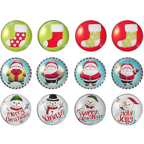 Lot de 12 aimants de Noël pour réfrigérateur (1/3)