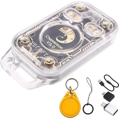 Simulateur de lecteur/graveur de puces RFID Chameleon V3.0 + porte-clés UID 125 kHz/13,56 MHz, copieur d'étiquettes de cartes à puce IC, lecteur/graveur NFC (1/5)