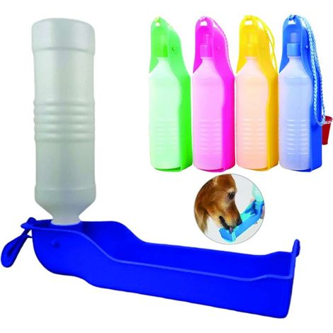 Borraccia portatile da 500 ml per cani/borraccia pieghevole per cani e gatti/ideale per attività all'aperto. - 1 pezzo, colore casuale. (1/4)