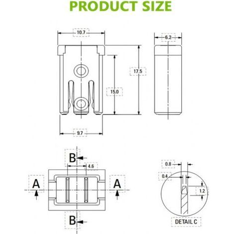 Kit de 14 mini fusibles à cartouche fendus pour automobile MCASE 15A 20A 25A 30A 40A 50A 60A 32V (1/4)