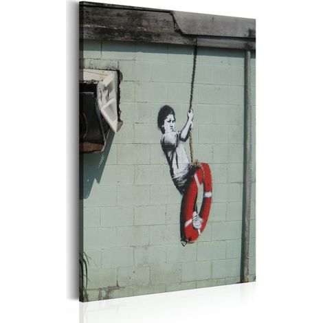 Tableau Imprimé "Swinger, New Orleans - Banksy" 80 x 120 cm (1/2)