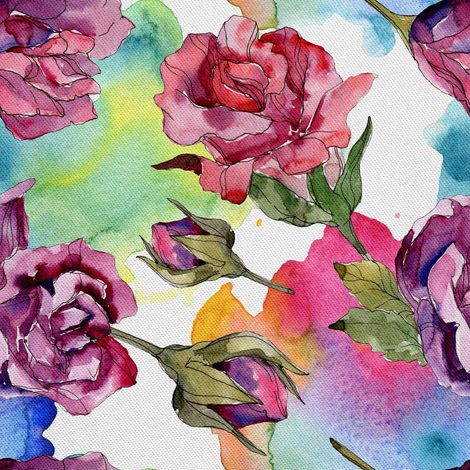 Telas decorativas para exteriores Oxford - Motivo floral en acuarela 3 I DX568 (1/5)
