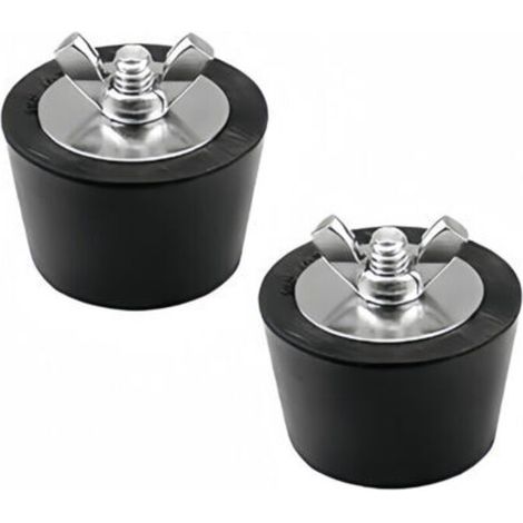 Lot de 2 bouchons d'hivernage pour piscine, bouchons en caoutchouc de 38 mm avec boulons en acier inoxydable pour protéger les canalisations d'évacuation de piscine contre le gel