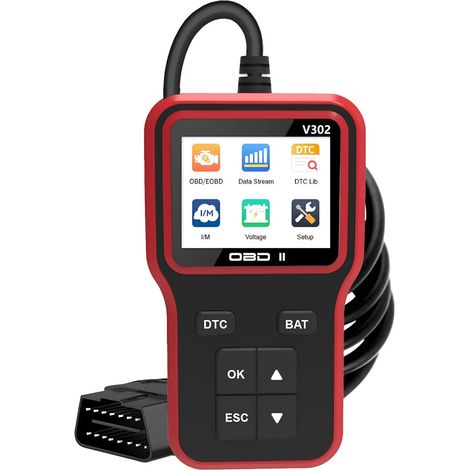 Ej.Life – Scanner OBD2 V302 – Diagnostic auto universel pour véhicules OBDII depuis 1996 – Lecture et effacement codes d'erreur – Analyse en temps réel