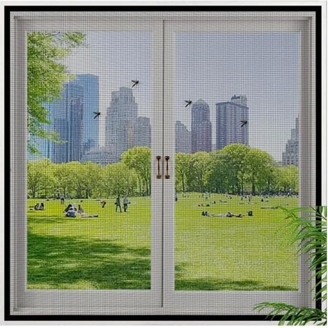 Grille de Protection Souple pour Fenêtres et Grille de Protection(black120120cm) Maille fine invisible, circulation d'air optimale, pour vue dégagée, polyester , pour idéal salon (1/5)