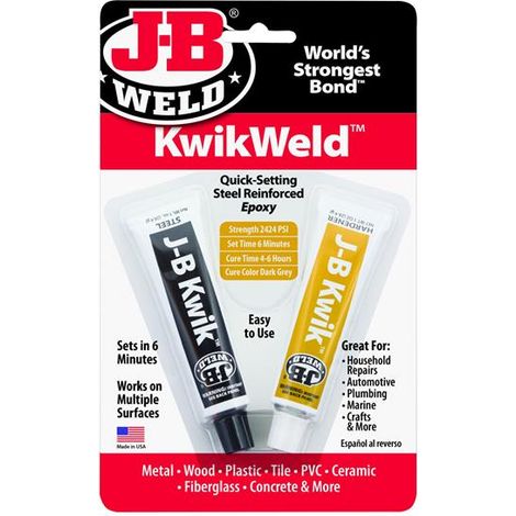 J-B Weld KwikWeld Epoxy Adhesive 2x30ml - Strong Repair